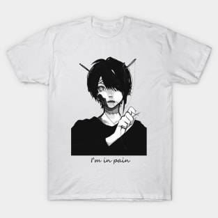 Sad anime otaku ( in pain ) t-shirt T-Shirt